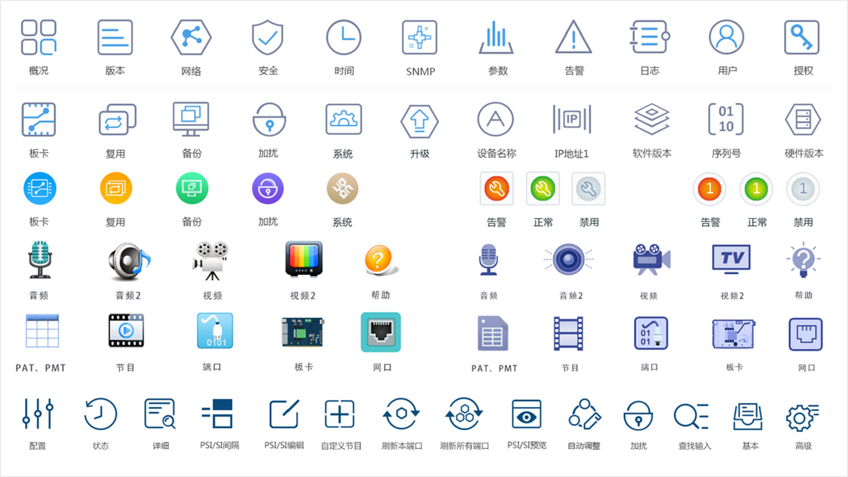 數(shù)碼視訊EMR 4.0系統(tǒng)界面設計部分圖標展示